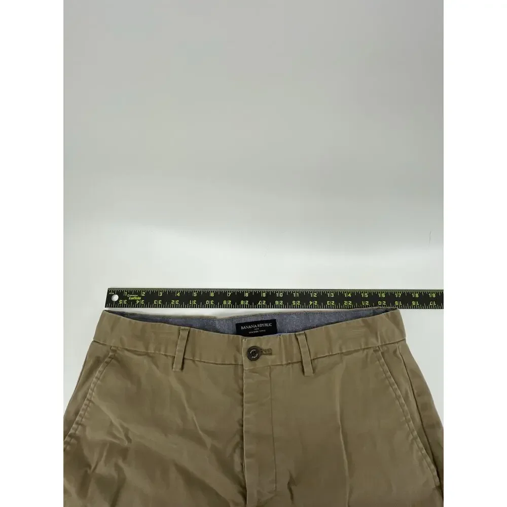 Banana Republic Mason Chino Khaki Pants Mens 33/30 Tan Brown Office Gorpcorp